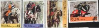 Почтовые марки Польши "Средневековые рыцари" (4 штуки)