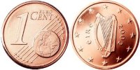 1 евроцент Ирландия (2009) UNC