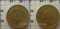 1 фунт Великобритания "Шотландский чертополох в короне" (1989) VF KM# 959