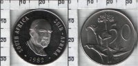 50 центов "конец президентства Балтазара Йоханнеса Форстера" ЮАР (1982) UNC KM# 114