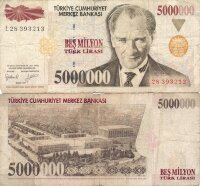 1000000 лир Турция (1997) VF TR-210