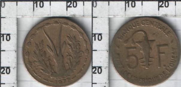 5 франков Западно-Африканский Союз (1965-1999) XF KM# 2.а