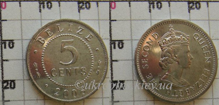 5 центов Белиз (2000-2007) UNC KM# 34.а