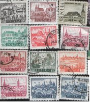Почтовые марки Польши "Замки" (12 штуки) 