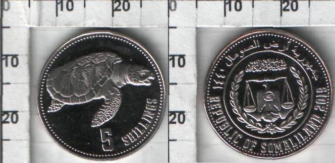 5 шиллингов Сомалиленд "Черепаха" (2019) UNC KM# NEW 5 шиллингов Сомалиленд "Черепаха" (2019) UNC KM# NEW