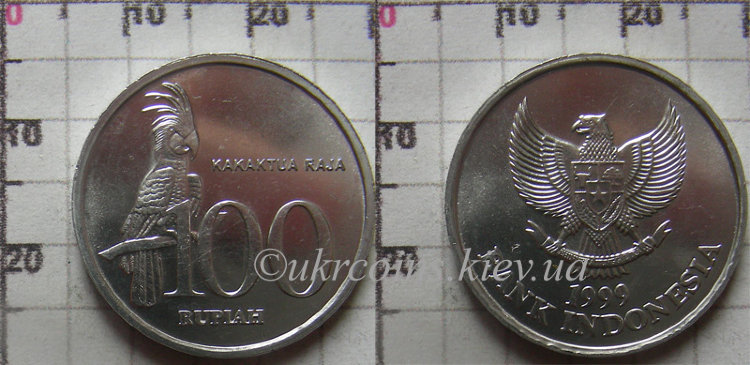 100 рупий "Какаду" Индонезия (1999-2008) UNC KM# 61 