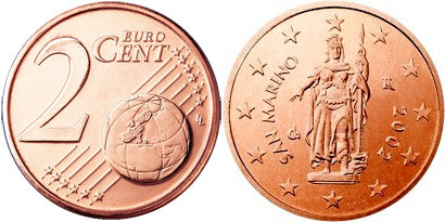2 евроцента  Сан-Марино (2006) UNC KM# 441 