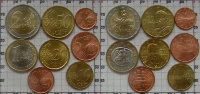 Набор евромонет 1,2,5,10, 20, 50 центов 1,2 евро Греция (2002) UNC