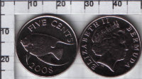 5 центов Бермудские острова (1999-2009) UNC KM# 108