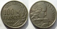100 франков Франция (1954-1955) XF KM# 919.1