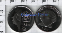 25 центов острова Саба  (2012) UNC KM# NEW