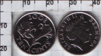 10 центов Бермудские острова (1999-2009) UNC KM# 109