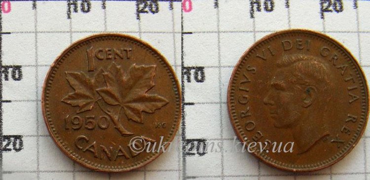 1 цент Канада George VI (1948-1952) XF KM# 41
