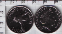 25 центов Бермудские острова (2000-2008) UNC KM#110