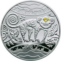 Памятная серебряная монета 5 гривен "год Обезьяны" (2015)PROOF   