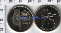1 доллар острова Саба  (2012) UNC KM# NEW