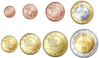 Набор евромонет 1,2,5,10, 20, 50 центов 1,2 евро Кипр (2011) UNC