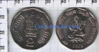 2 рупии "Санкт-Тукарам" Индия (2002) UNC KM# 305