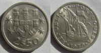 2,50 эскудо Португалия (1963-1985) XF KM# 590