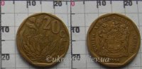 20 центов "SOUTH AFRICA - SUID AFRIKA" Южно-Африканская Республика (1990-1995) XF KM# 136