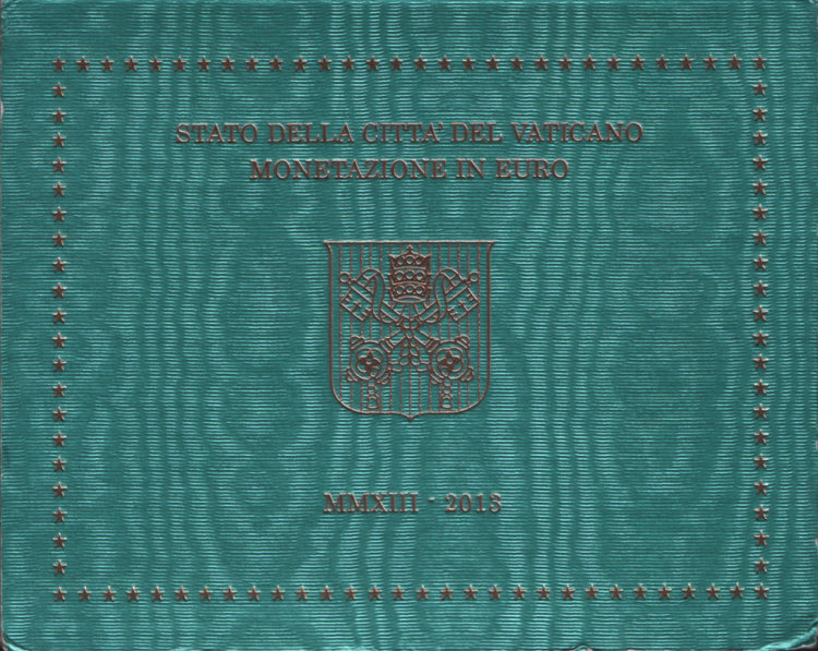 Набор евромонет 1,2,5,10, 20, 50 центов 1,2 евро Ватикан (2013) UNC В буклете