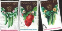 Почтовые марки Польши "Овощи" (3 штуки)